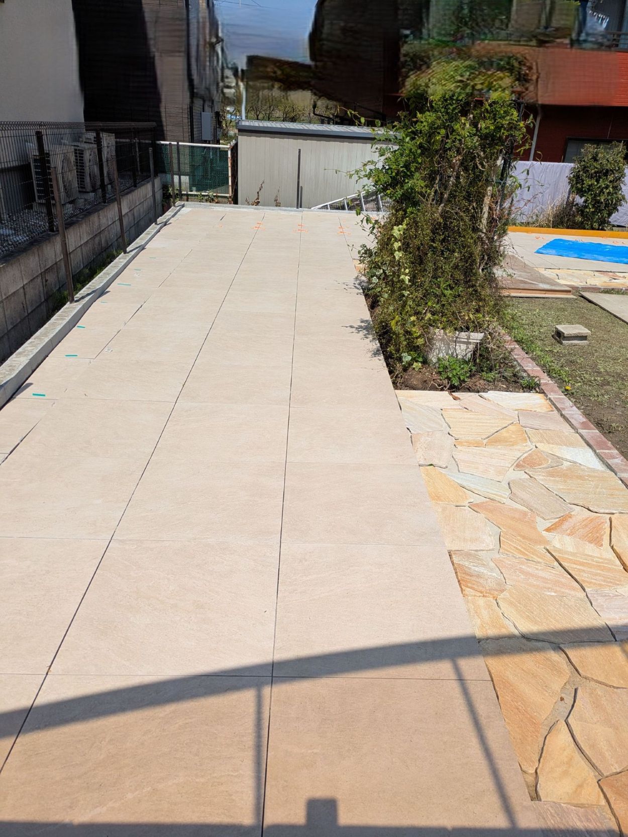 庭タイル敷き工事